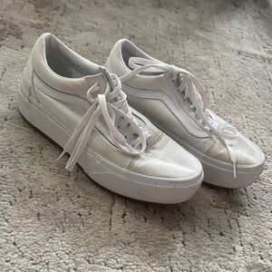 Vans Women's White Platform Sneakers